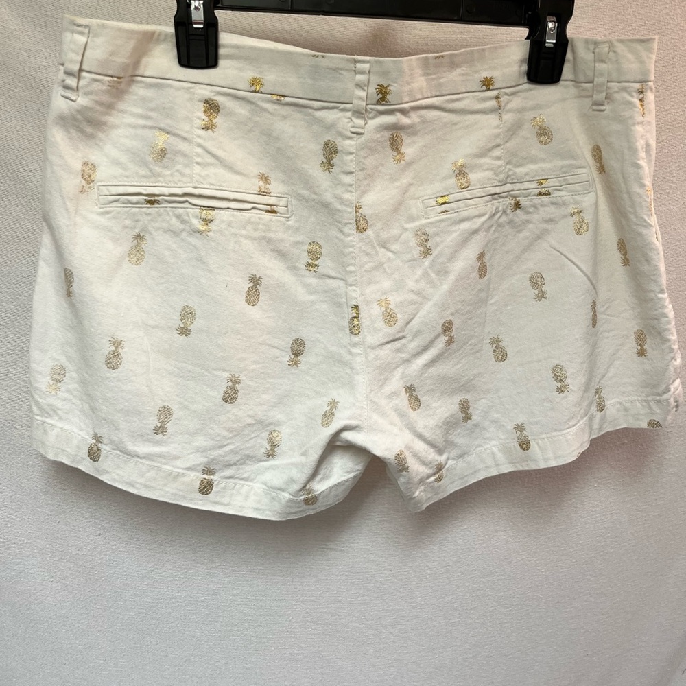 Old Navy size 12, beige with gold pineapples shorts